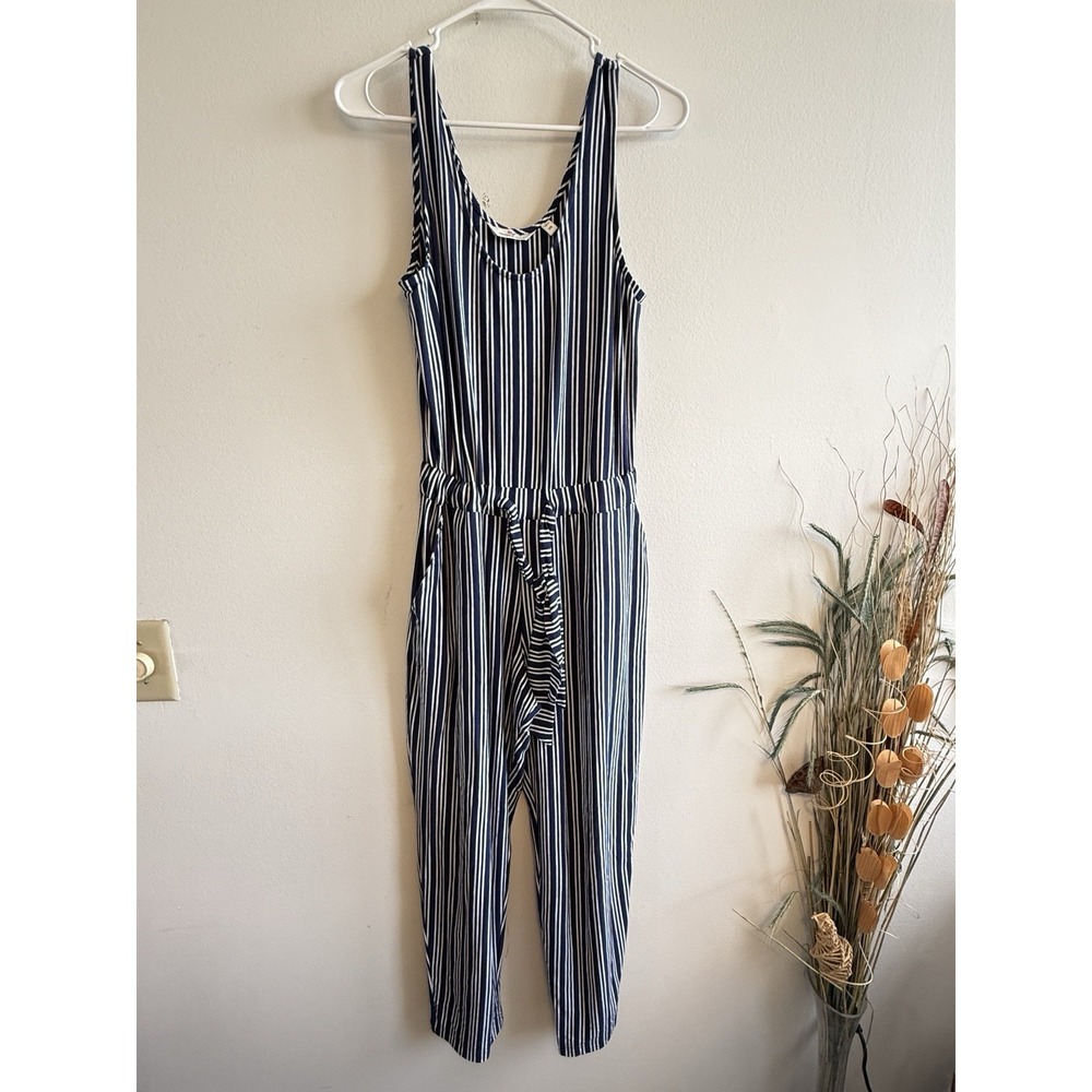Vineyard Vines Cat Cay Navy White Striped Nautical Jumpsuit XS‎